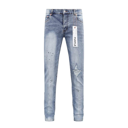 Men's Purple Fashionable Casual Jeans Pants Size 30-38