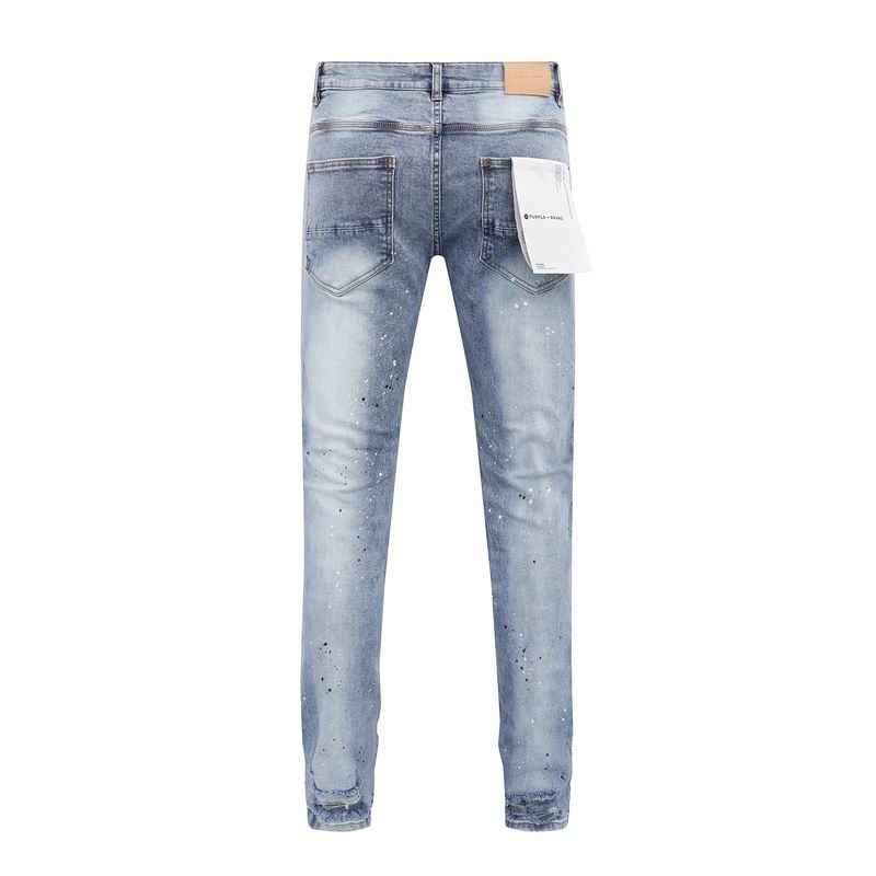 Men's Purple Fashionable Casual Jeans Pants Size 30-38