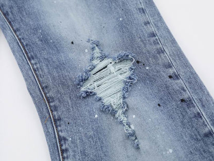 Men's Purple Fashionable Casual Jeans Pants Size 30-38