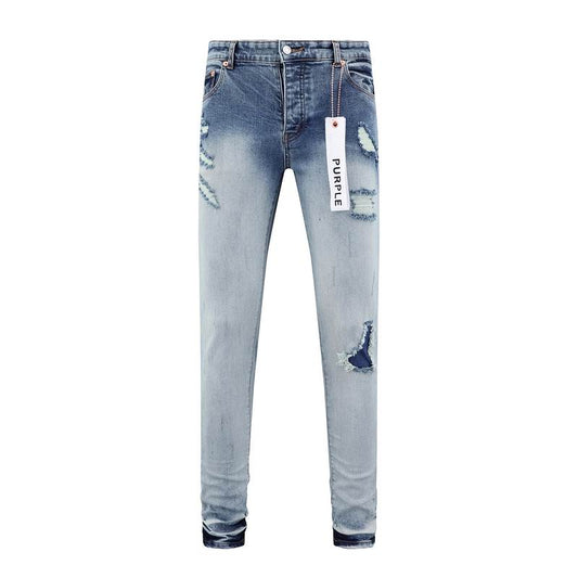 Men's Purple Fashionable Casual Jeans Pants Size 30-38