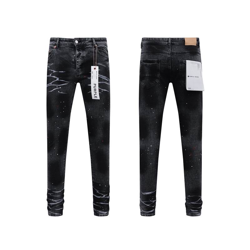 Men's Purple Fashionable Casual Jeans Pants Size 30-38