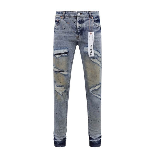 Men's Purple Fashionable Casual Jeans Pants Size 30-38