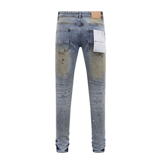 Men's Purple Fashionable Casual Jeans Pants Size 30-38