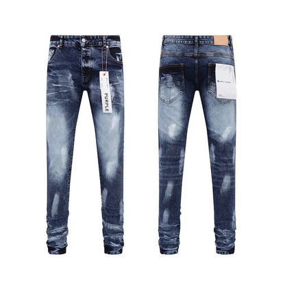 Men's Purple Fashionable Casual Jeans Pants Size 30-38