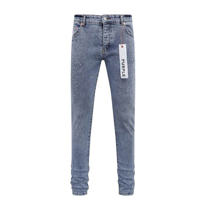 Men's Purple Fashionable Casual Jeans Pants Size 30-38