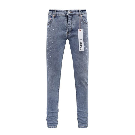 Men's Purple Fashionable Casual Jeans Pants Size 30-38