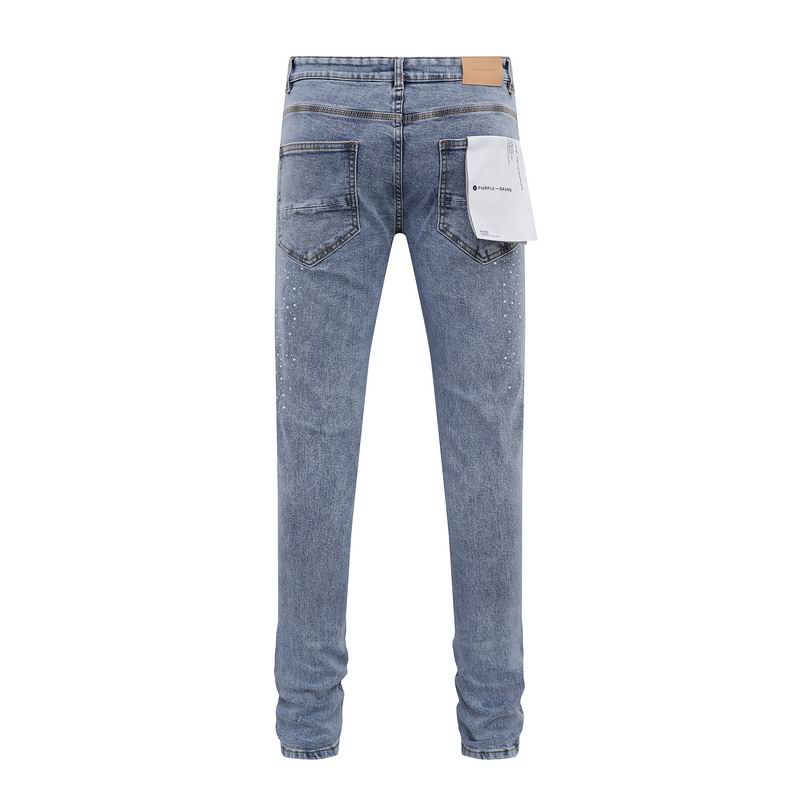 Men's Purple Fashionable Casual Jeans Pants Size 30-38