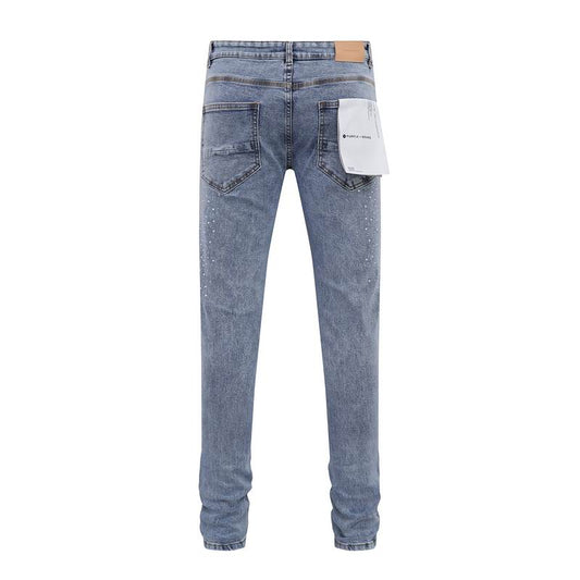Men's Purple Fashionable Casual Jeans Pants Size 30-38