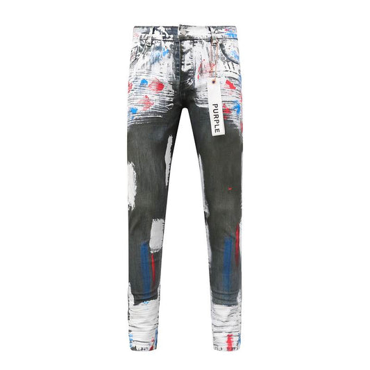 Men's Purple Fashionable Casual Jeans Pants Size 30-38