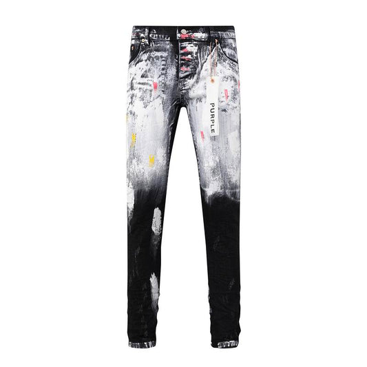 Men's Purple Fashionable Casual Jeans Pants Size 30-38