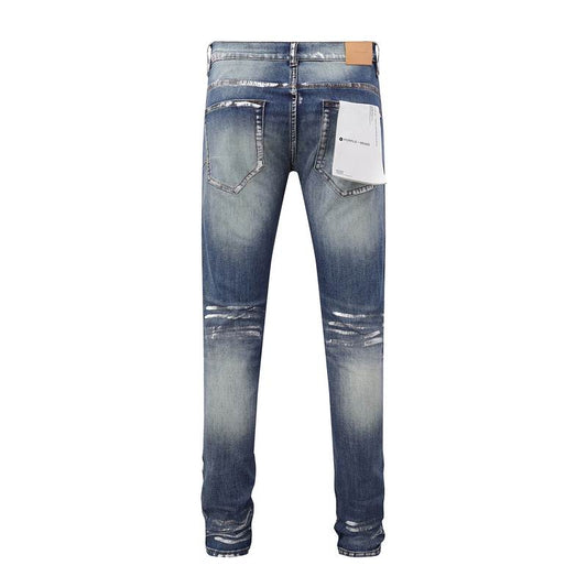Men's Purple Fashionable Casual Jeans Pants Size 30-38