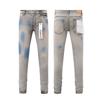 Men's Purple Fashionable Casual Jeans Pants Size 30-38