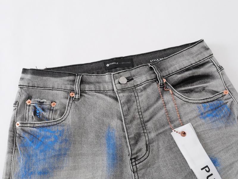 Men's Purple Fashionable Casual Jeans Pants Size 30-38