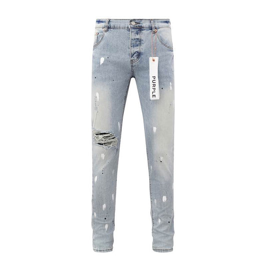 Men's Purple Fashionable Casual Jeans Pants Size 30-38