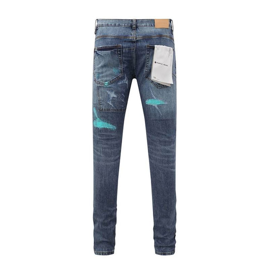 Men's Purple Fashionable Casual Jeans Pants Size 30-38
