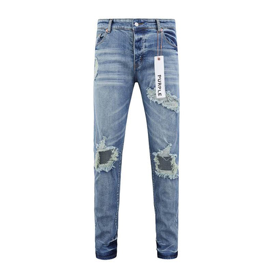 Men's Purple Fashionable Casual Jeans Pants Size 30-38