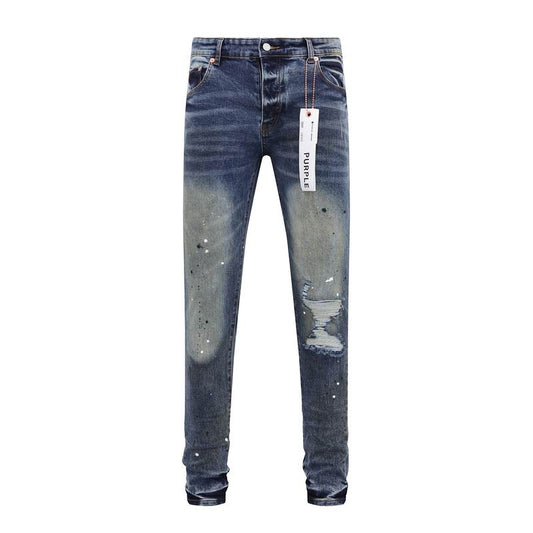 Men's Purple Fashionable Casual Jeans Pants Size 30-38