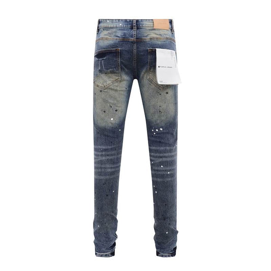 Men's Purple Fashionable Casual Jeans Pants Size 30-38