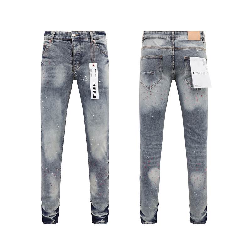 Men's Purple Fashionable Casual Jeans Pants Size 30-38