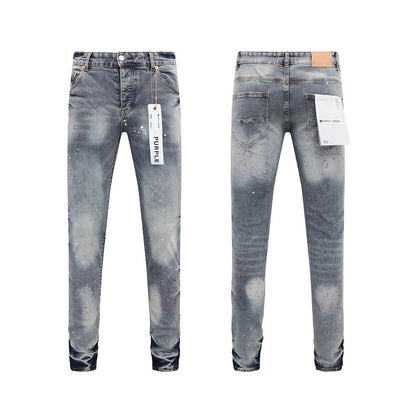 Men's Purple Fashionable Casual Jeans Pants Size 30-38
