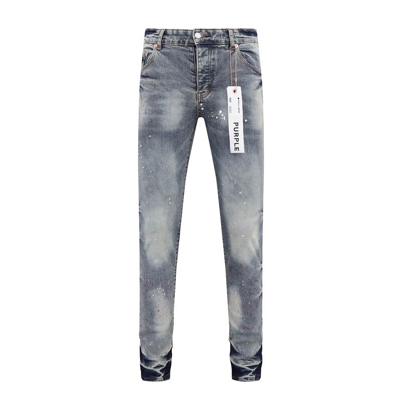 Men's Purple Fashionable Casual Jeans Pants Size 30-38