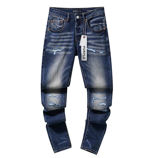 Men's Purple Fashionable Casual Jeans Pants Size 30-38