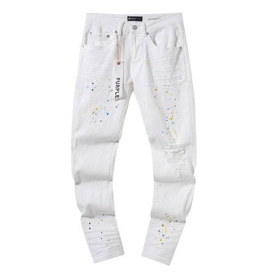 Men's Purple Fashionable Casual Jeans Pants Size 30-38