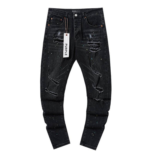 Men's Purple Fashionable Casual Jeans Pants Size 30-38