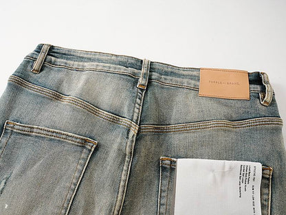 Men's Purple Fashionable Casual Jeans Pants Size 30-38
