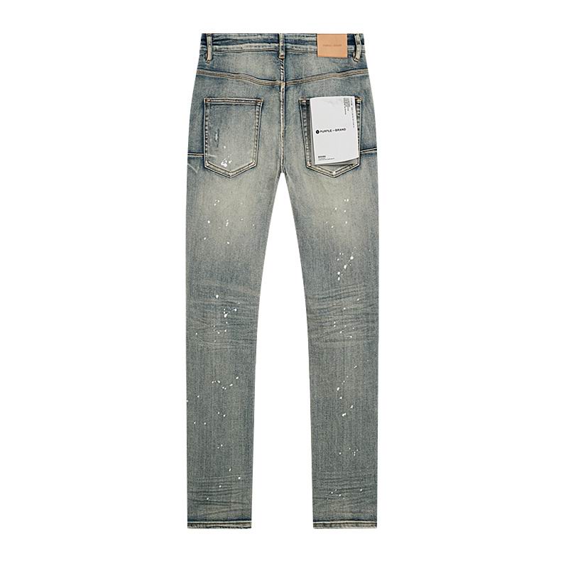 Men's Purple Fashionable Casual Jeans Pants Size 30-38