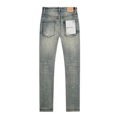 Men's Purple Fashionable Casual Jeans Pants Size 30-38