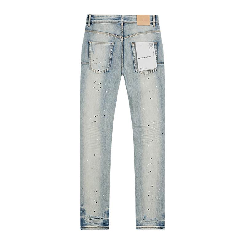 Men's Purple Fashionable Casual Jeans Pants Size 30-38
