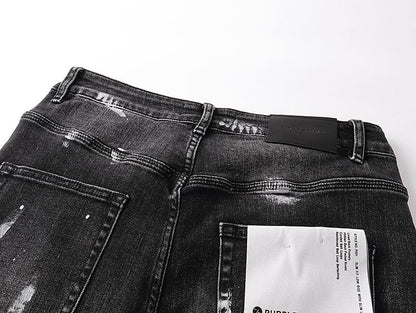 Men's Purple Fashionable Casual Jeans Pants Size 30-38