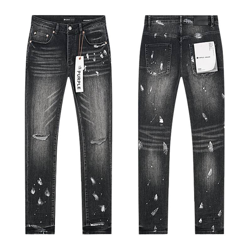 Men's Purple Fashionable Casual Jeans Pants Size 30-38