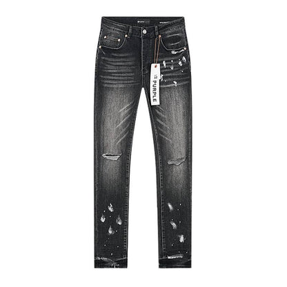 Men's Purple Fashionable Casual Jeans Pants Size 30-38