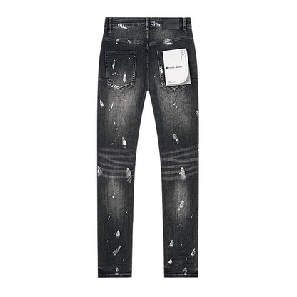 Men's Purple Fashionable Casual Jeans Pants Size 30-38