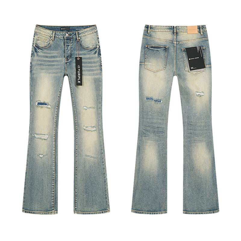 Men's Purple Fashionable Casual Jeans Pants Size 30-38