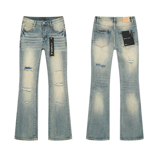 Men's Purple Fashionable Casual Jeans Pants Size 30-38