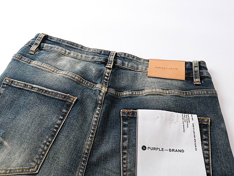 Men's Purple Fashionable Casual Jeans Pants Size 30-38