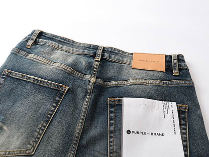 Men's Purple Fashionable Casual Jeans Pants Size 30-38