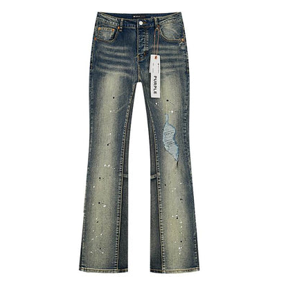 Men's Purple Fashionable Casual Jeans Pants Size 30-38