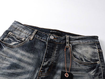 Men's Purple Fashionable Casual Jeans Pants Size 30-38