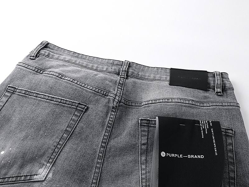 Men's Purple Fashionable Casual Jeans Pants Size 30-38
