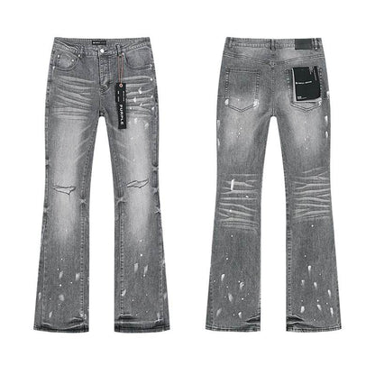 Men's Purple Fashionable Casual Jeans Pants Size 30-38