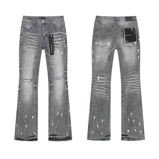 Men's Purple Fashionable Casual Jeans Pants Size 30-38