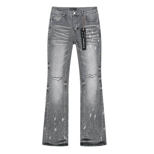 Men's Purple Fashionable Casual Jeans Pants Size 30-38