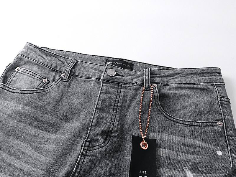 Men's Purple Fashionable Casual Jeans Pants Size 30-38