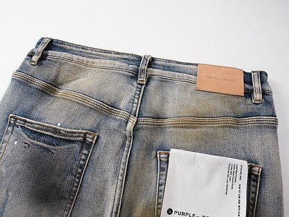 Men's Purple Fashionable Casual Jeans Pants Size 30-38