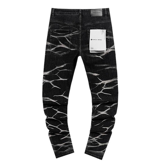 Men's Purple Fashionable Casual Jeans Pants Size 30-38