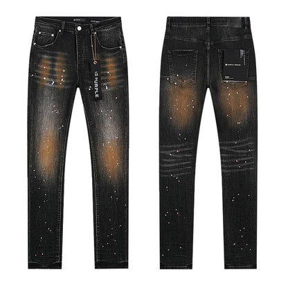 Men's Purple Fashionable Casual Jeans Pants Size 30-38